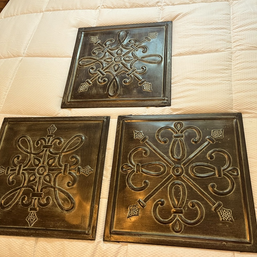 Southern Living Tin wall hanging tiles.